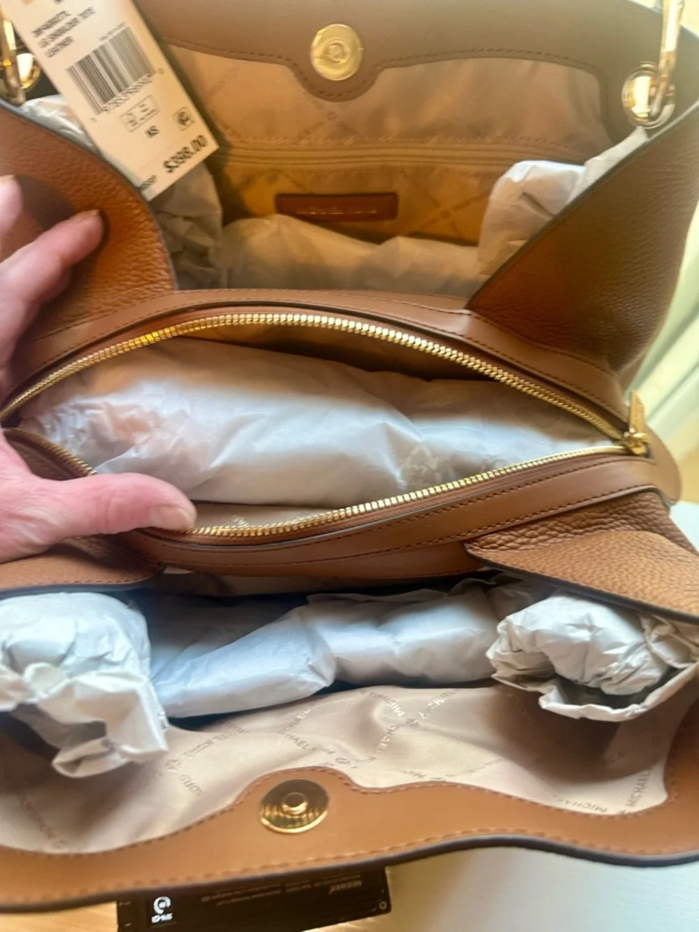 Michael Kors luggage brown shoulder bag